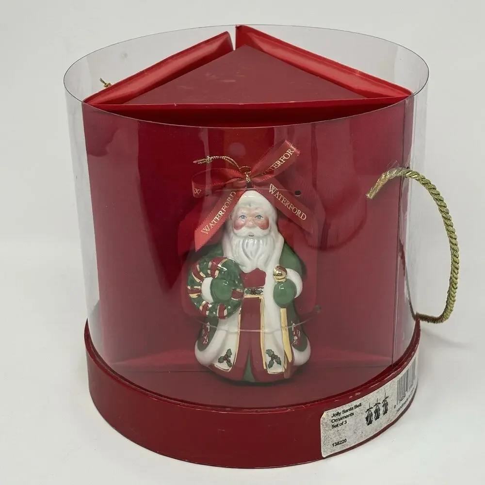 Set of 3 Waterford Holiday Heirlooms Ornaments Santa 138220 Porcelain Read